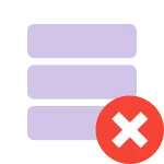 Delete Database SVG Icon